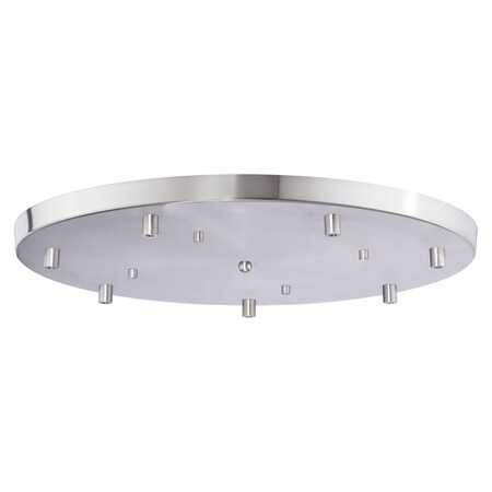 Vaxcel 20-in. Canopy for 7 Mini Pendants, satin nickel finish Y0010